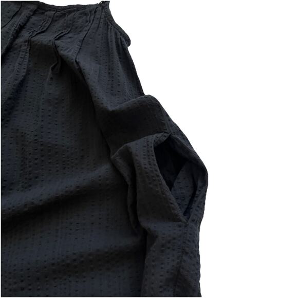 World Market Jumpsuit Womens L/XL Black Cropped Wide Leg Pockets Boho Flowy - Picture 11 of 12